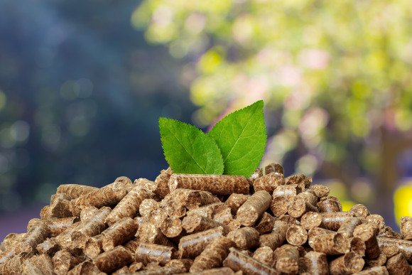 Pellets bestehen aus Abfallprodukten wie Sägespäne